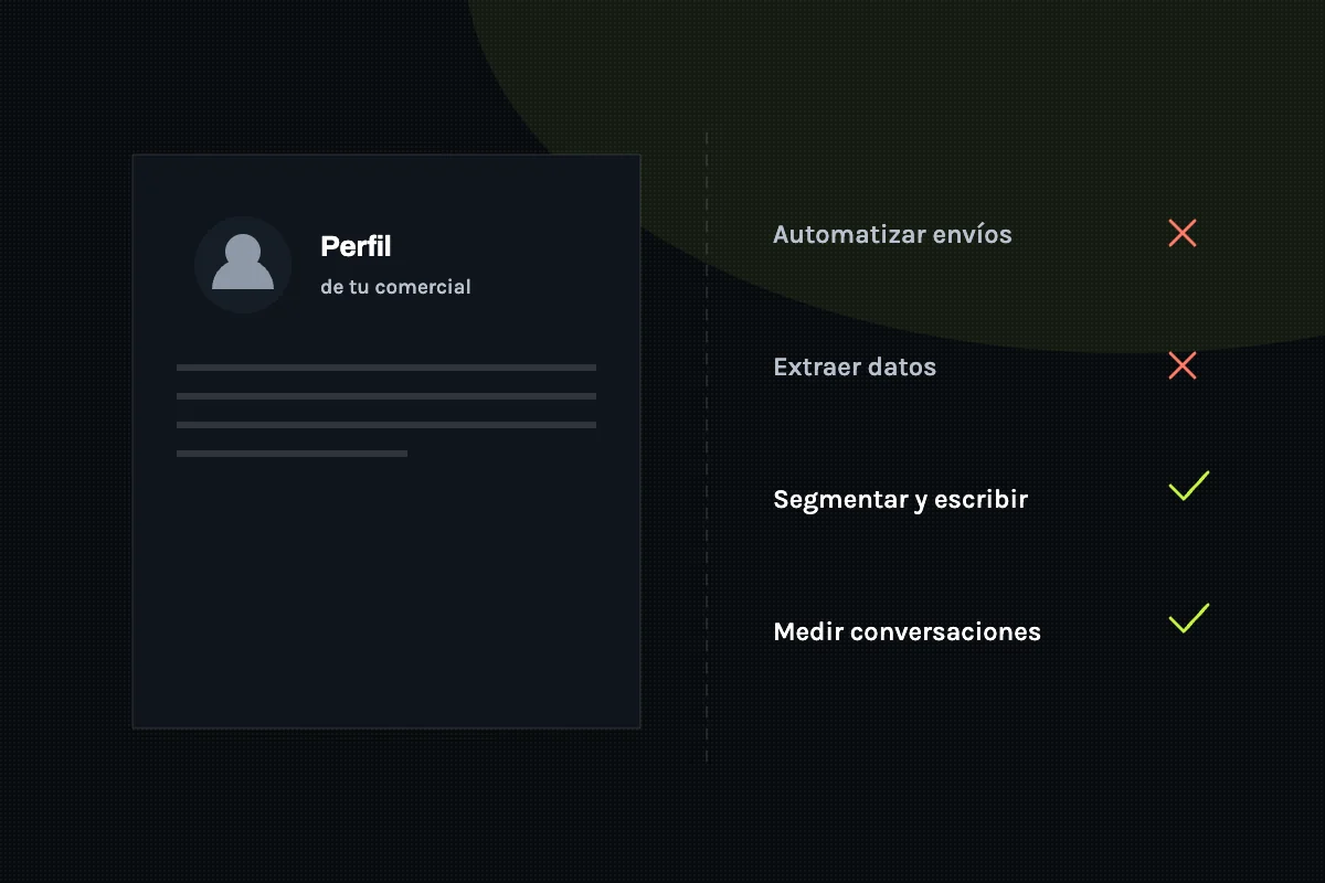 Perfil profesional con un límite marcado entre lo permitido y lo prohibido